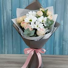 Букет цветов из:  Хризантемы и Розы #REPLACE_PRED# Новочернореченский