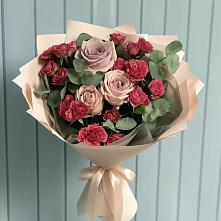 Букет цветов из:  Гвоздики и Розы в Новочернореченский
